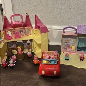Peppa Pig Castle, Bakery and Red Car Adventure Set